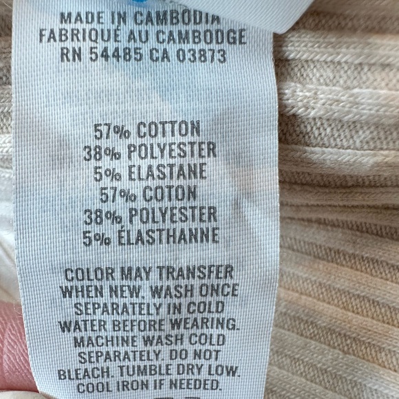 Aerie Brown and White Ribbed Women's Crop Top size Small - Picture 5 of 5